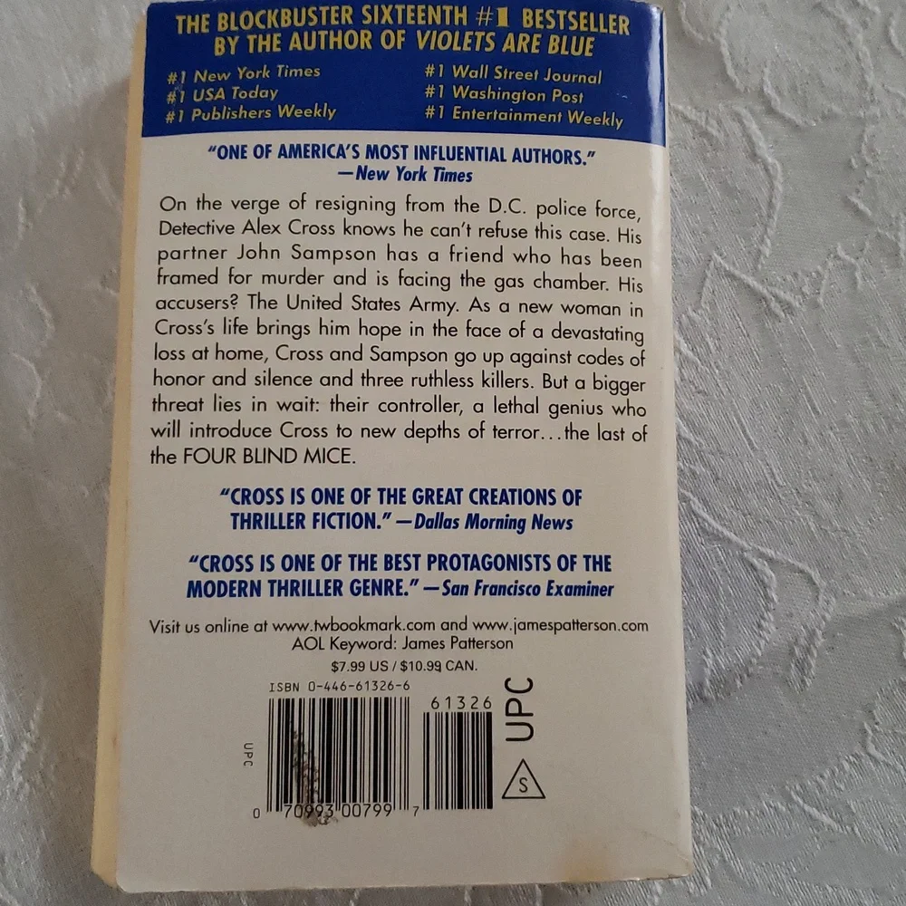 5 for $20. Four Blind Mice by James Patterson - Picture 2 of 2